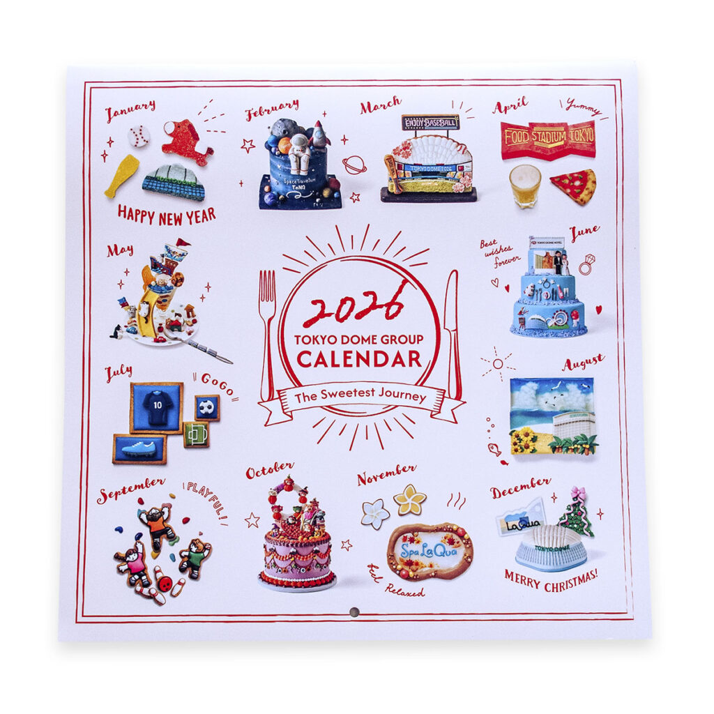 東京ドームグループ 2026年カレンダー｜イラスト｜トモマツユキ｜WORKS